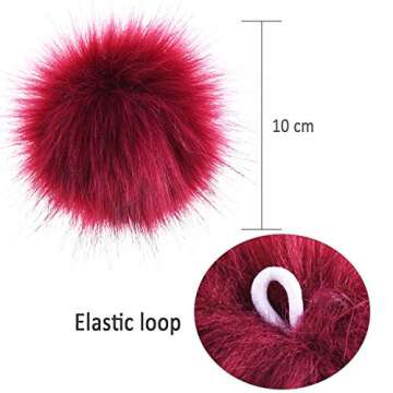 SIQUK Faux Fur Pom Pom Balls - 36 Pieces in 18 Colors