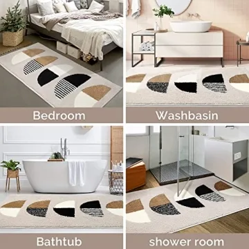 Comfortable DEXDE Non-Slip Bathroom Rugs for All