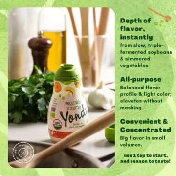 Yondu Vegetable Umami – Premium Plant-based Seasoning Sauce – All-Purpose Instant Flavor Boost, Better Than: Fish Sauce, Soy Sauce, Bouillon (9.3 Fl oz)