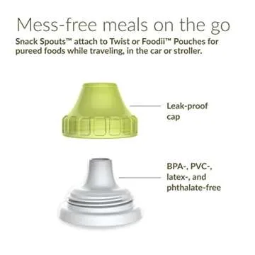 Kiinde Foodii Baby Food Storage System with Snack Spouts