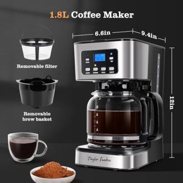 Taylor Swoden 12-Cup Programmable Coffee Maker for Every Home
