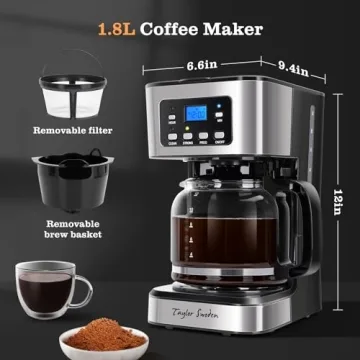 Taylor Swoden 12-Cup Programmable Coffee Maker for Every Home