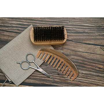 Louise Maelys Wooden Wide Tooth Comb for Curly Hair Anti-Static Sandalwood Hair Combs for Adults and Kids