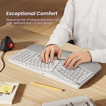 Nulea RT05 Wireless Ergonomic Keyboard with Backlight and Adjustable Tilt