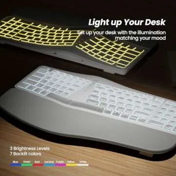 Nulea RT05 Ergonomic Wireless Keyboard with Backlight