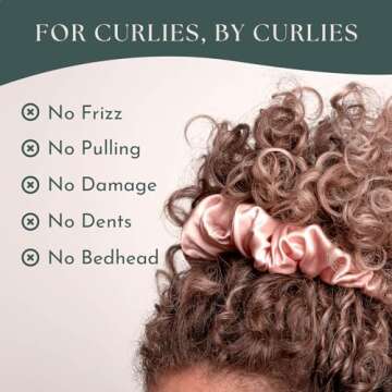 Luxury Mulberry Silk XL Scrunchies for Curly Hair