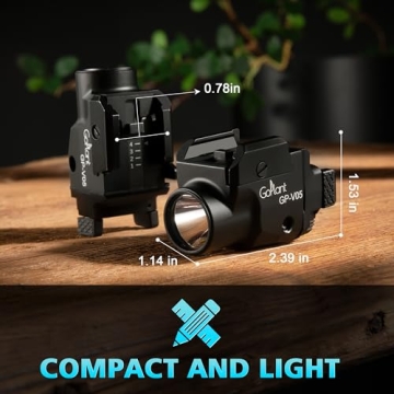 GOPLANT 1500 Lumen Tactical Flashlight with Laser Combo