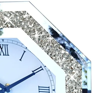 XIHACTY Octagon Mirror Wall Clock - Stylish Decorative Gift