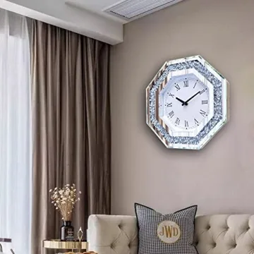XIHACTY Octagon Mirror Wall Clock - Stylish Decorative Gift