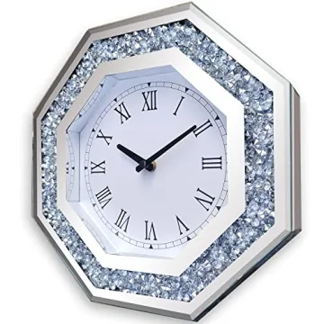 XIHACTY Octagon Mirror Wall Clock - Stylish Decorative Gift