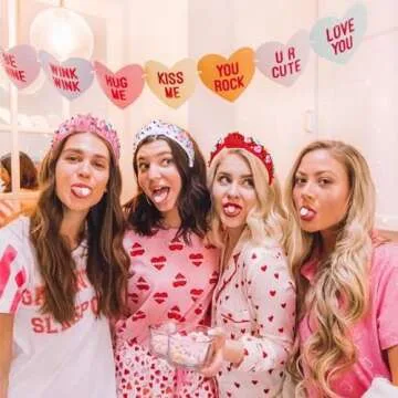 NVENF Love Heart Knotted Valentine's Day Headband for Women