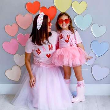 NVENF Love Heart Knotted Valentine's Day Headband for Women