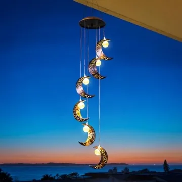 Stunning Tryme Solar Moon Wind Chimes for Outdoor Decor