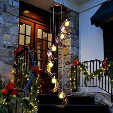 Stunning Tryme Solar Moon Wind Chimes for Outdoor Decor