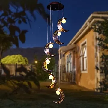 Stunning Tryme Solar Moon Wind Chimes for Outdoor Decor