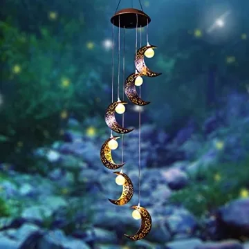 Stunning Tryme Solar Moon Wind Chimes for Outdoor Decor