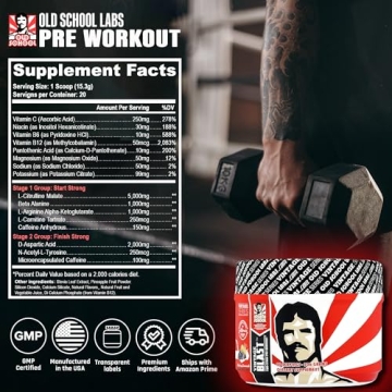 Old School Labs Ultimate 2 Stage Pre Workout with Caffeine