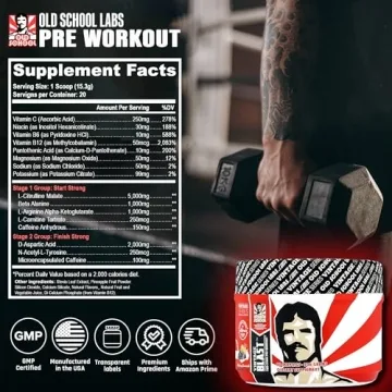 Old School Labs Ultimate 2 Stage Pre Workout with Caffeine