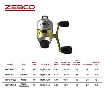 Zebco 33 Gold Spincast Reel - Effortless Fishing Experience