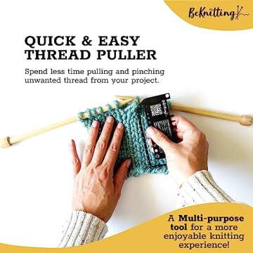 BeKnitting Knitting Needle Gauge Sizer Tool for Knitting Needles & Crochet Hooks, Yarn & Swatch Ruler - Sitch Saver