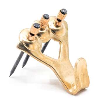 Heavy Duty Picture Frame Hooks Supports Up to 100 lbs - 10 Pack with Nails | Picture Hanging Hooks f...