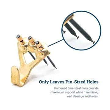 Heavy Duty Picture Hangers Supports 100 lbs - 10 Pack