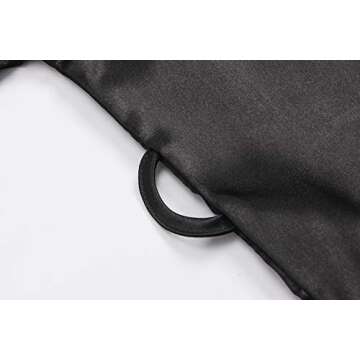 ExpressBuyNow Women's Satin Kimono Bridal Robe in Black