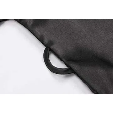 ExpressBuyNow Women's Satin Kimono Bridal Robe in Black