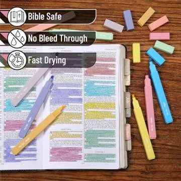 Mr. Pen- Aesthetic Highlighters, 8 pcs, Chisel Tip, Assorted Colors, Cute Highlighters Assorted Colors, Bible Highlighters and Pens No Bleed, No Bleed Highlighters for Bible Pages No Bleed
