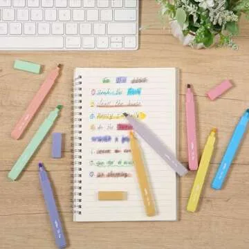 Mr. Pen- Aesthetic Highlighters, 8 pcs, Chisel Tip, Assorted Colors, Cute Highlighters Assorted Colors, Bible Highlighters and Pens No Bleed, No Bleed Highlighters for Bible Pages No Bleed
