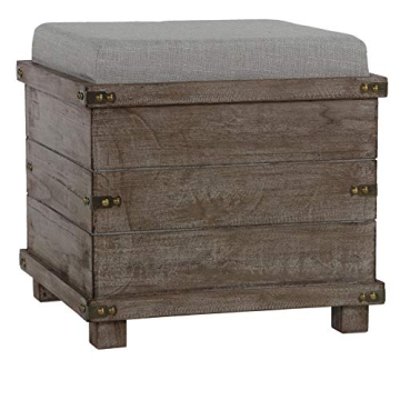 Cortesi Home Scusset Storage Chest Tray Ottoman for Versatile Use