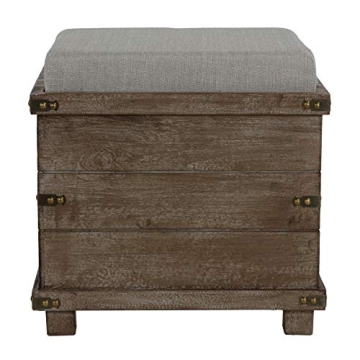 Cortesi Home Scusset Storage Tray Ottoman - Grey