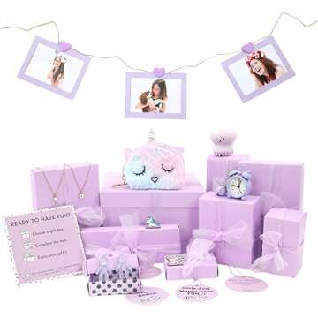 Happy Lolli Birthday Gift for Girls - 8 Wrapped Gifts & Empowering Tasks