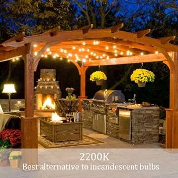 Newpow 48ft LED Globe String Lights for Decor