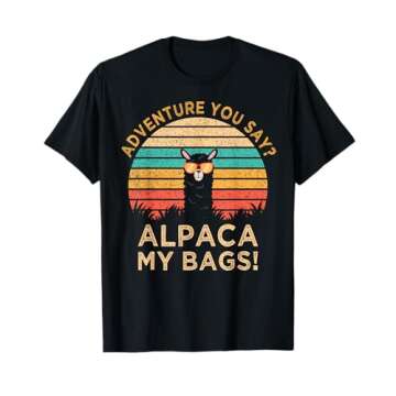 Adventure You Say? Alpaca My Bags Vintage Funny Travel Gift T-Shirt