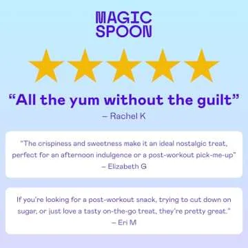 MAGIC SPOON Treats - High Protein, Low Carb, Keto Friendly, Low Sugar, Gluten Free, Crispy Protein Bar Cereal Bar, On-The-Go Healthy Snack (8 Blueberry Muffin Bars, 8 Double Chocolate Bars)