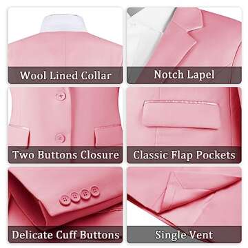 Kelyaa Women's 2 Piece Suit Lady 2 Button Notched Lapel Business Work Office Slim Fit Blazer Jacket ...