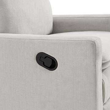 Oxford Baby Uptown Upholstered Swivel Glider & Recliner Nursery Chair, Sand