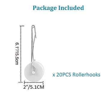 20 Pack Tomato Trellis Roller Hooks with 49.2FT String for Tomato,Plant, Greenhouse,Flower Vine Twine Crop Trellis Kit Plant Roller Hook