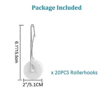 20 Pack Tomato Trellis Roller Hooks with 49.2FT String for Tomato,Plant, Greenhouse,Flower Vine Twine Crop Trellis Kit Plant Roller Hook