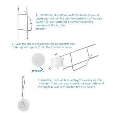 20 Pack Tomato Trellis Roller Hooks with 49.2FT String for Tomato,Plant, Greenhouse,Flower Vine Twine Crop Trellis Kit Plant Roller Hook