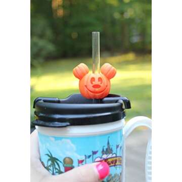 3D Printed Mouse Halloween Pumpkin Straw Decoration, Topper, Kick, Slider, Fish Extender Gift, Party Favor, Eco Friendly