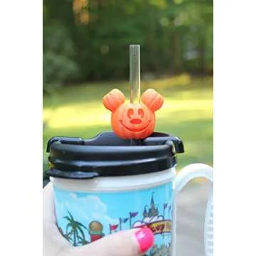 3D Printed Mouse Halloween Pumpkin Straw Decoration, Topper, Kick, Slider, Fish Extender Gift, Party Favor, Eco Friendly