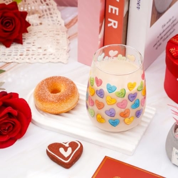 Whaline Valentine's Day Stemless Wine Glasses 17oz