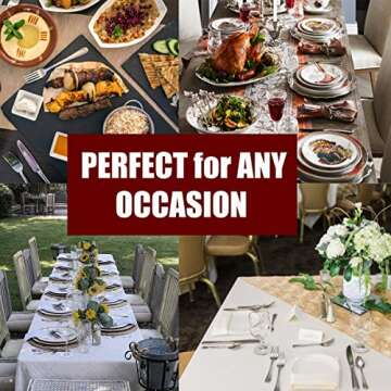 Gutuwellea 84 Pieces Gold Silverware Service for 12 Flatware Set Stainless Steel Utensils Cutlery Se...