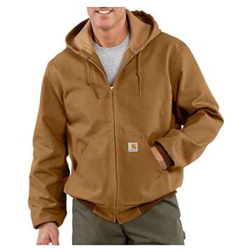 Carhartt mens Thermal Lined Duck Active Jacket J131 (Regular and Big & Tall Sizes) work utility oute...