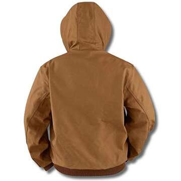 Carhartt mens Thermal Lined Duck Active Jacket J131 (Regular and Big & Tall Sizes) work utility outerwear, Carhartt Brown, X-Large US