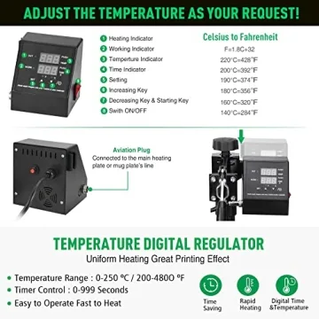 Slendor 12x10 Heat Press Machine for T Shirts