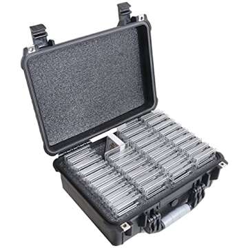 Case Club 72-132 Graded Card Slab Carrying Case- Fits PSA/BGS/FGS/ & More Graded Slabs - Sports/Trading Collector Box fits Pokemon/MTG/Baseball- Travel Holder for Slabs/Sleeves/Loose Cards