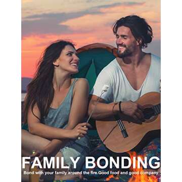 Y-me Marshmallow Roasting Sticks, Smores Sticks for Fire Pit, Smores Kit for Fire Pit, Smores Skewers for Fire Pit, Marshmallow Sticks for Campfire, Hot Dog Sticks for Campfire, Set of 8, 32 Inch